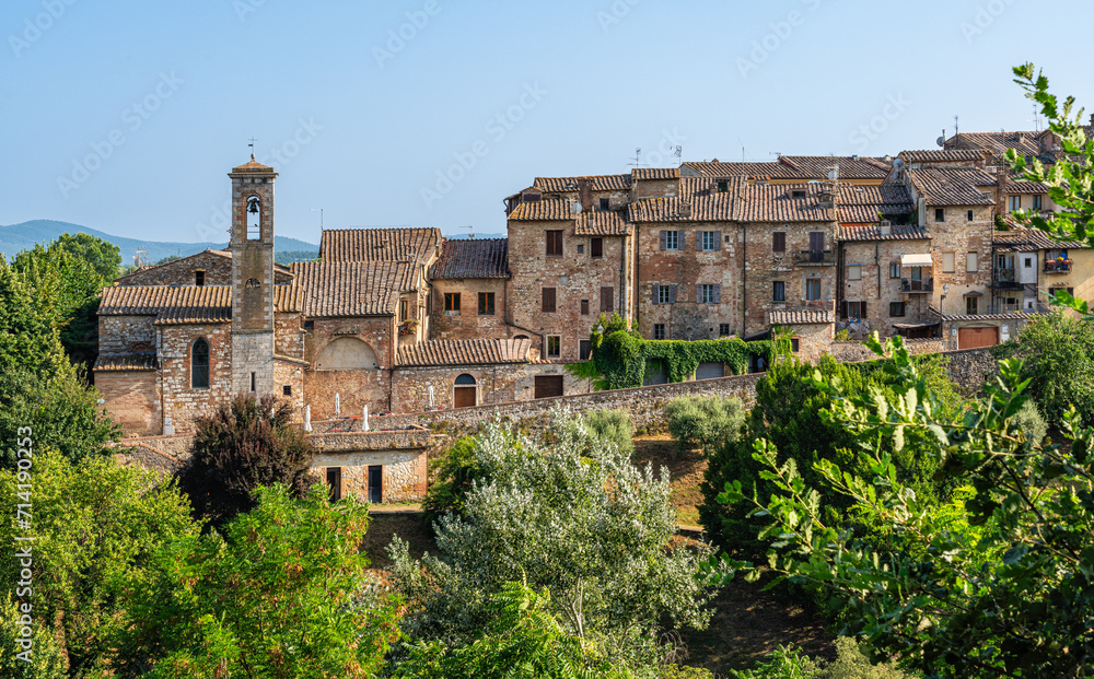 Naklejka premium The picturesque village of Colle Val D'Elsa on a sunny summer day. Province of Siena, Tuscany, Italy