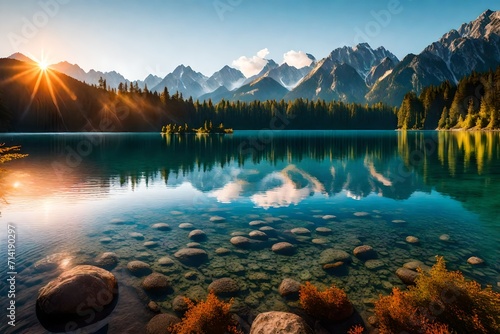 lake mountain water mountains landscape