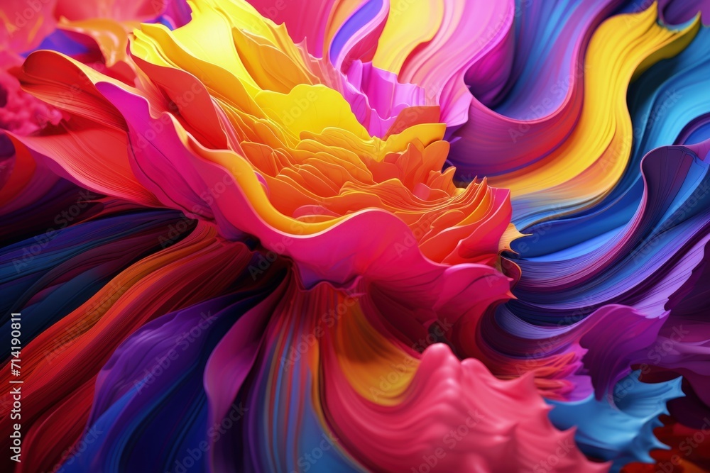 Abstract multicolor spectrum in stunning 3D render. Abstract multicolor spectrum in stunning 3D render.