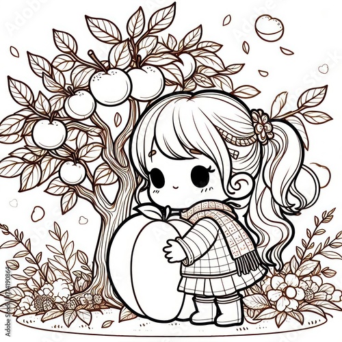 girl with a bouquet of flowers