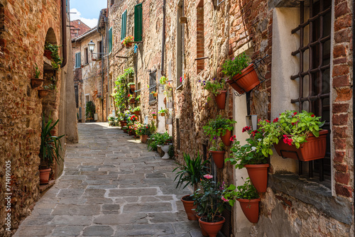 Lucignano  wonderful village in the Province of Arezzo. Tuscany  Italy.