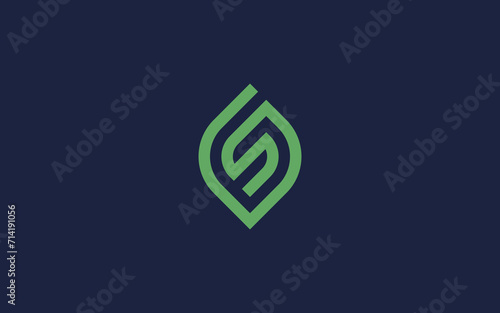 letter gs with leaves logo icon design vector design template inspiration photo