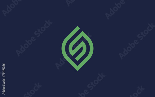 letter gs with leaves logo icon design vector design template inspiration