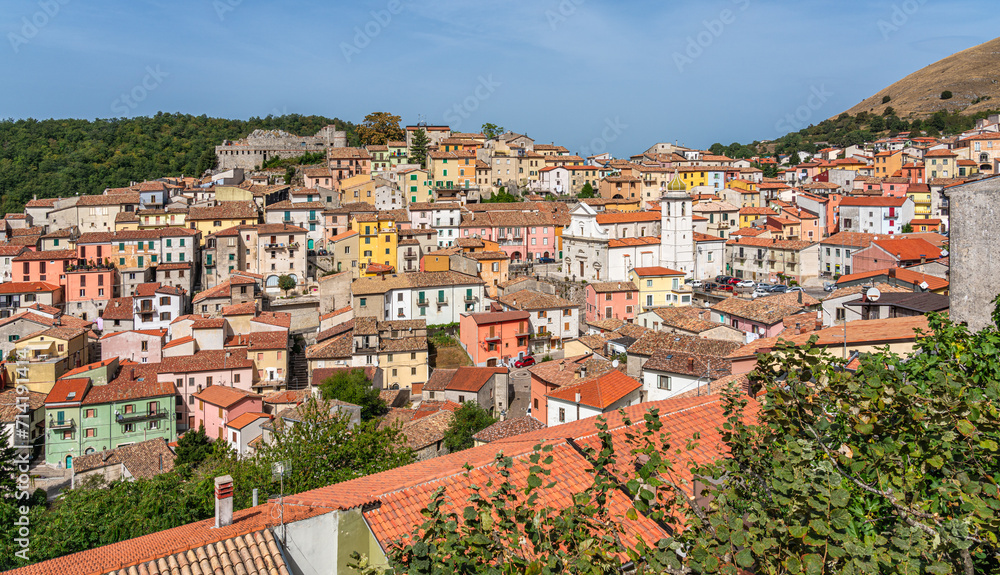 Αυτοκόλλητο Scenic sight in the village of Miranda, Province of Isernia, Molise, Italy