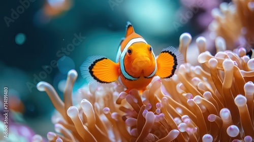 Close-up of clownfish in sea anemone © Minmon_Designhub