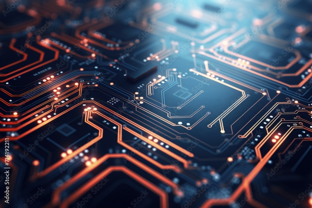 Obraz premium Abstract tech network background illustration.