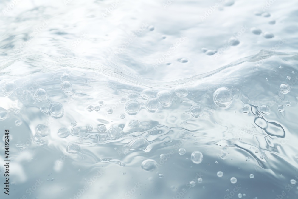 Blurred transparent water surface with waves and bubbles. Blurred transparent water surface with waves and bubbles.