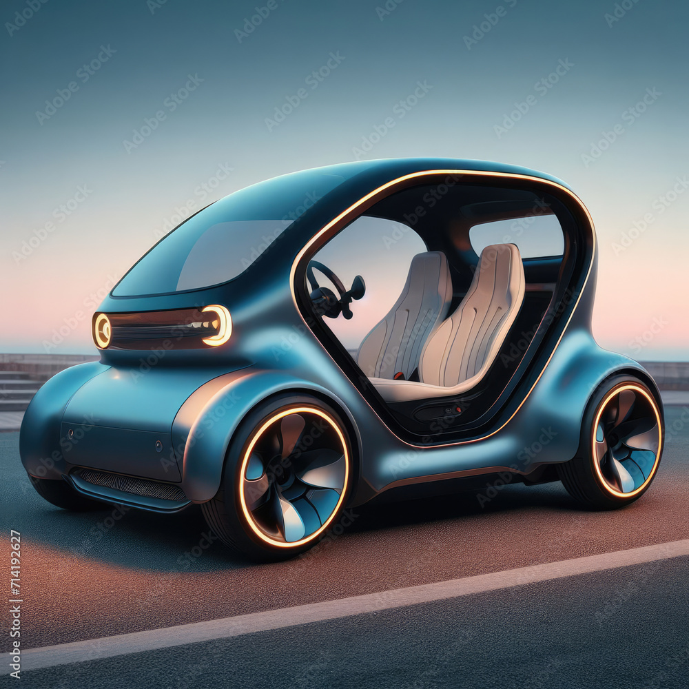 Modern design mini car of the future