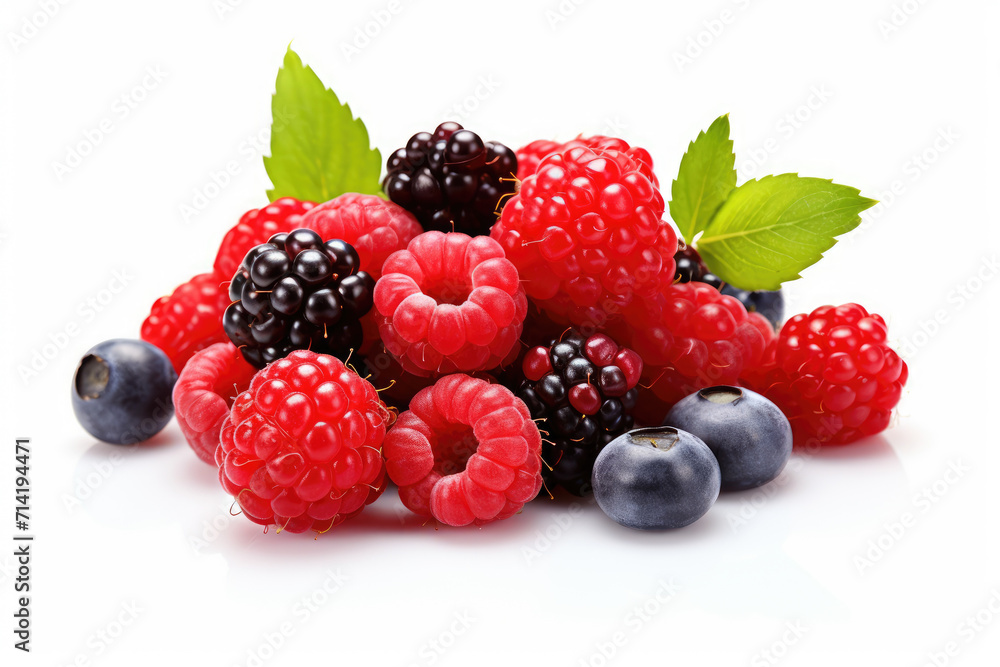 Mulberry and blackberry berries isolated white background Mulberry and blackberry berries isolated white background
