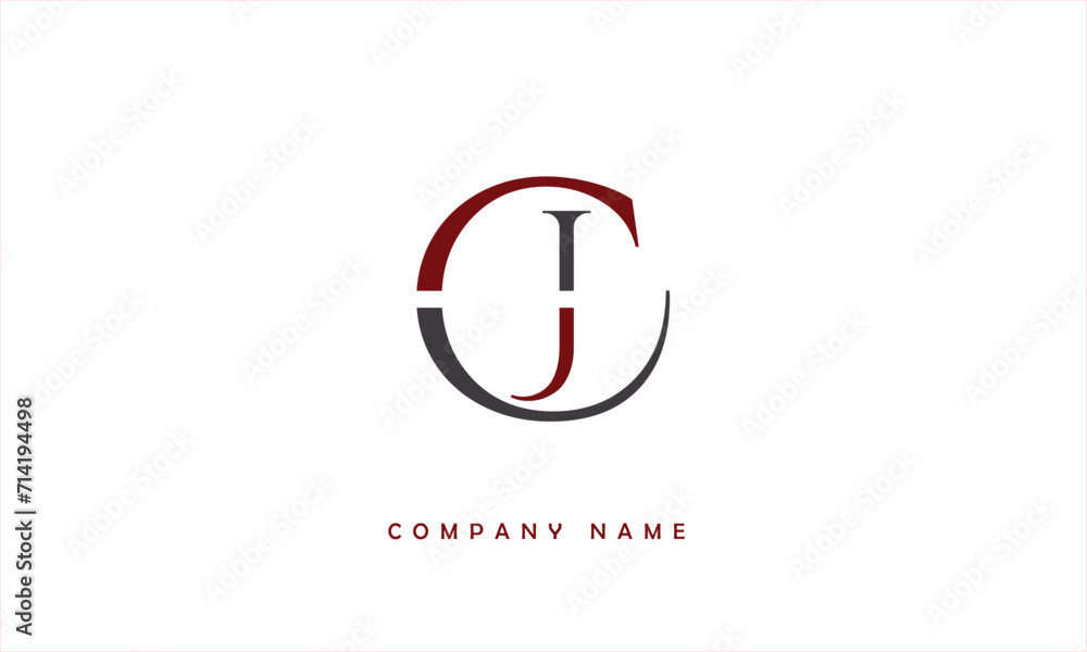 JC, CJ, J, C Abstract Letters Logo Monogram JC, CJ, J, C Abstract Letters Logo Monogram