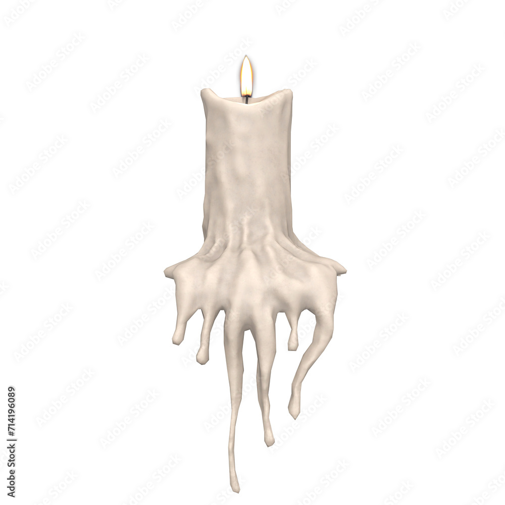 3d render candle light isolated 3d render candle light isolated