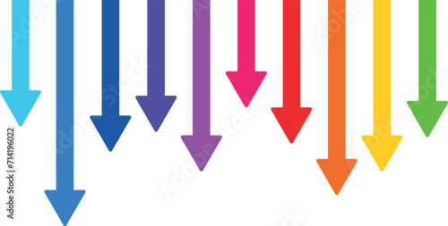 colored thick arrows in lgbt style