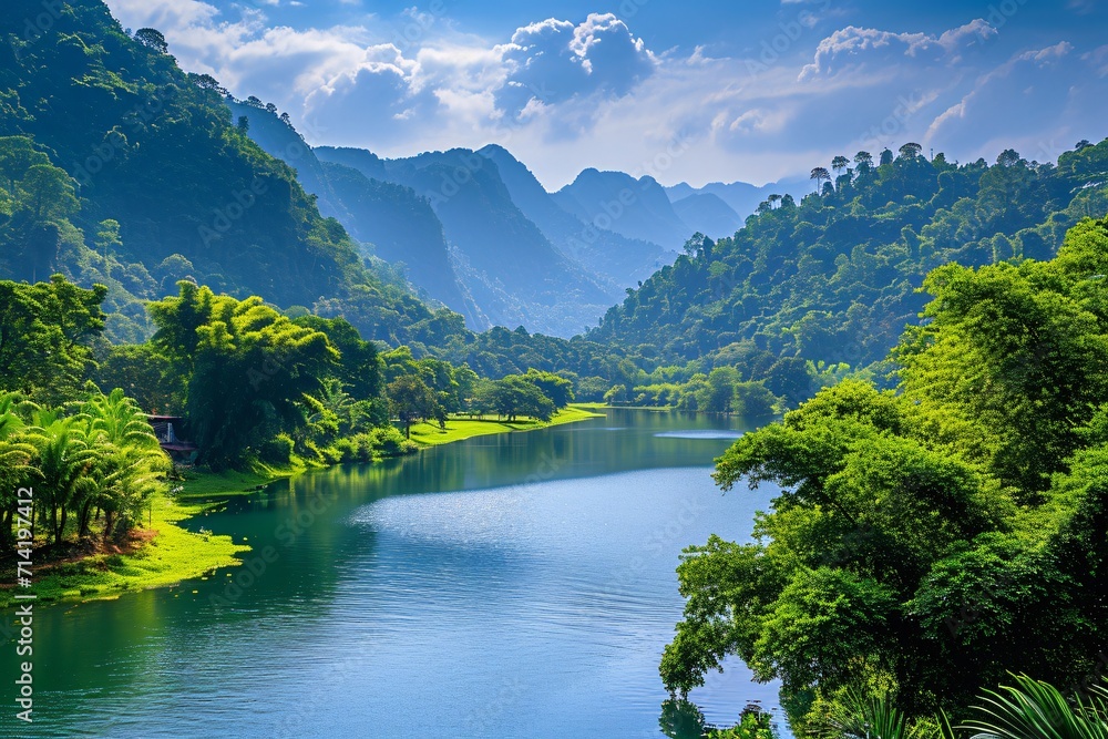 rural scenic tour on the river bank