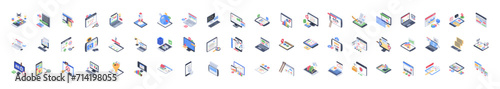 Website Search Optimization icons vector illustration