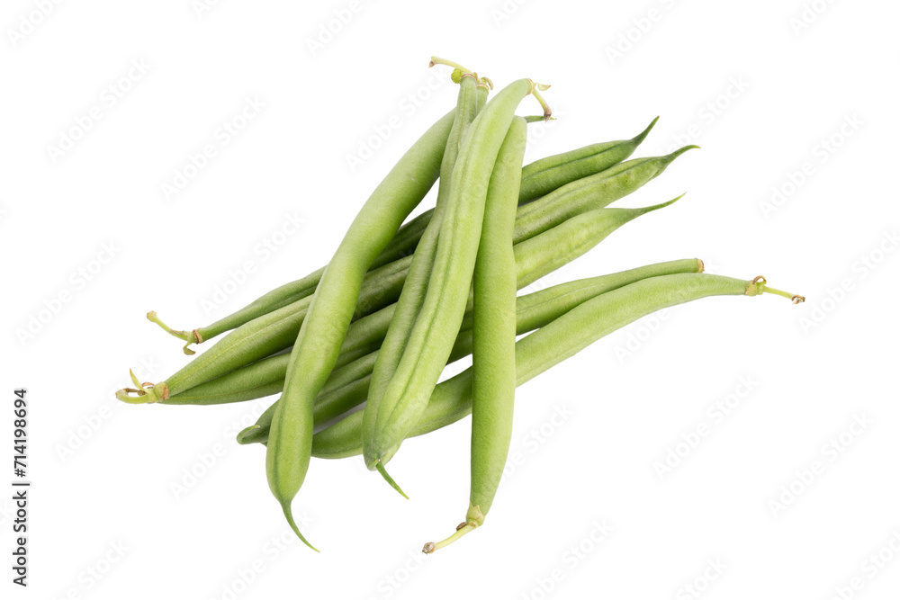 Fototapeta premium Green beans isolated on a white background. Healthy vegetables.