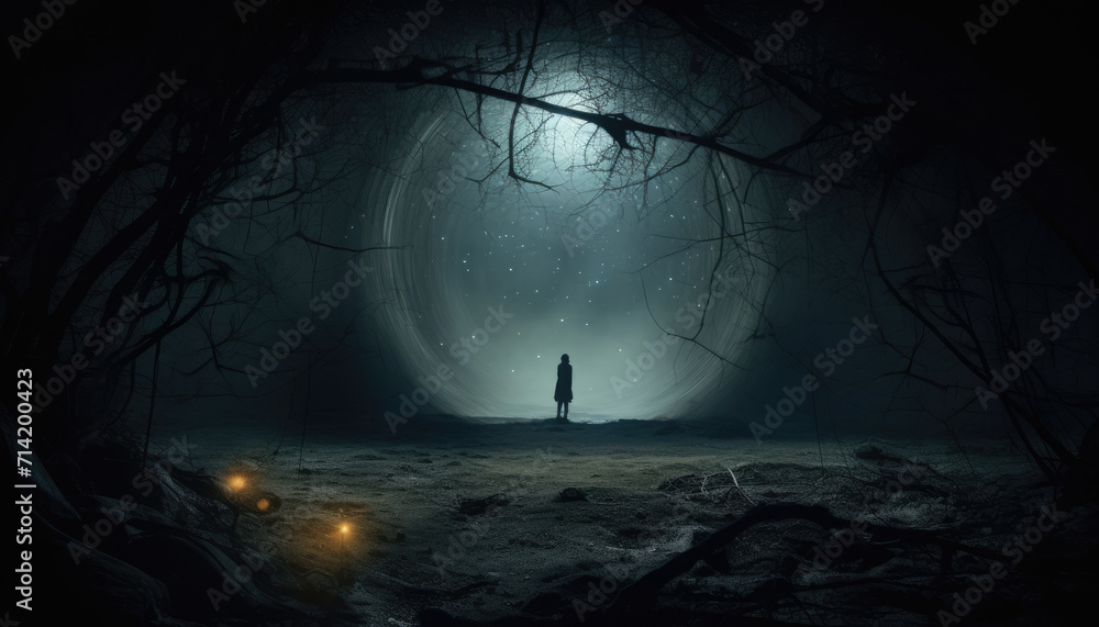 Fototapeta premium Night terror background