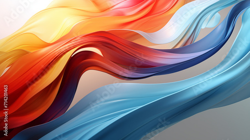 Red and Blue Abstract Fabric Folds Background HD