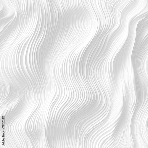 Abstract 3d white background, organic shapes seamless pattern texture wavy lines