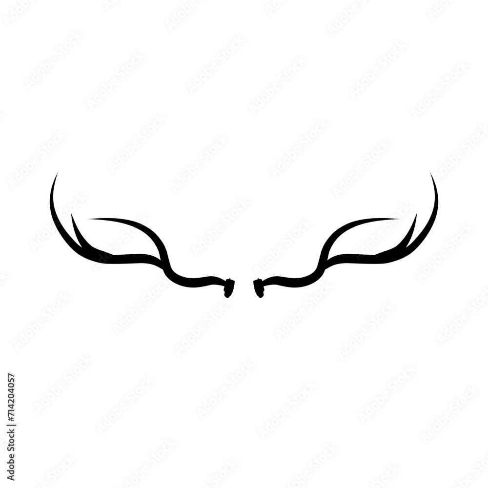 Deer Antlers Silhouette Deer Antlers Silhouette