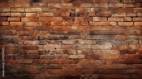 Old brick wall background  cinnamon colors grunge texture or pattern for design. Generative ai
