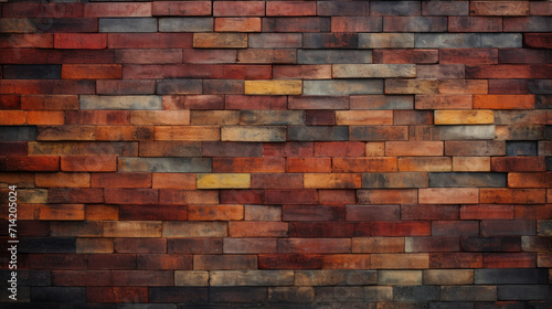 Old brick wall background  dim colors grunge texture or pattern for design. Generative ai