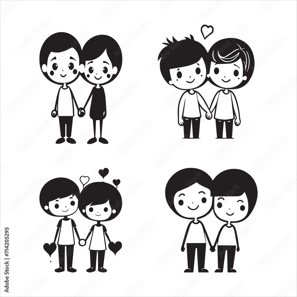 happy Valentines Day boy and girl happy Valentines Day boy and girl