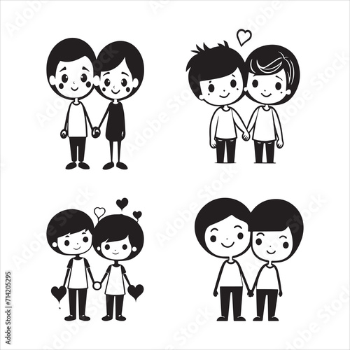 happy Valentines Day boy and girl
