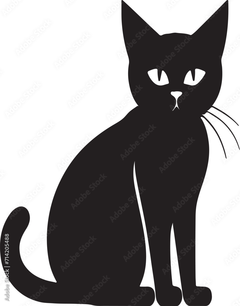 black cat illustration vector silhouette black cat illustration vector silhouette