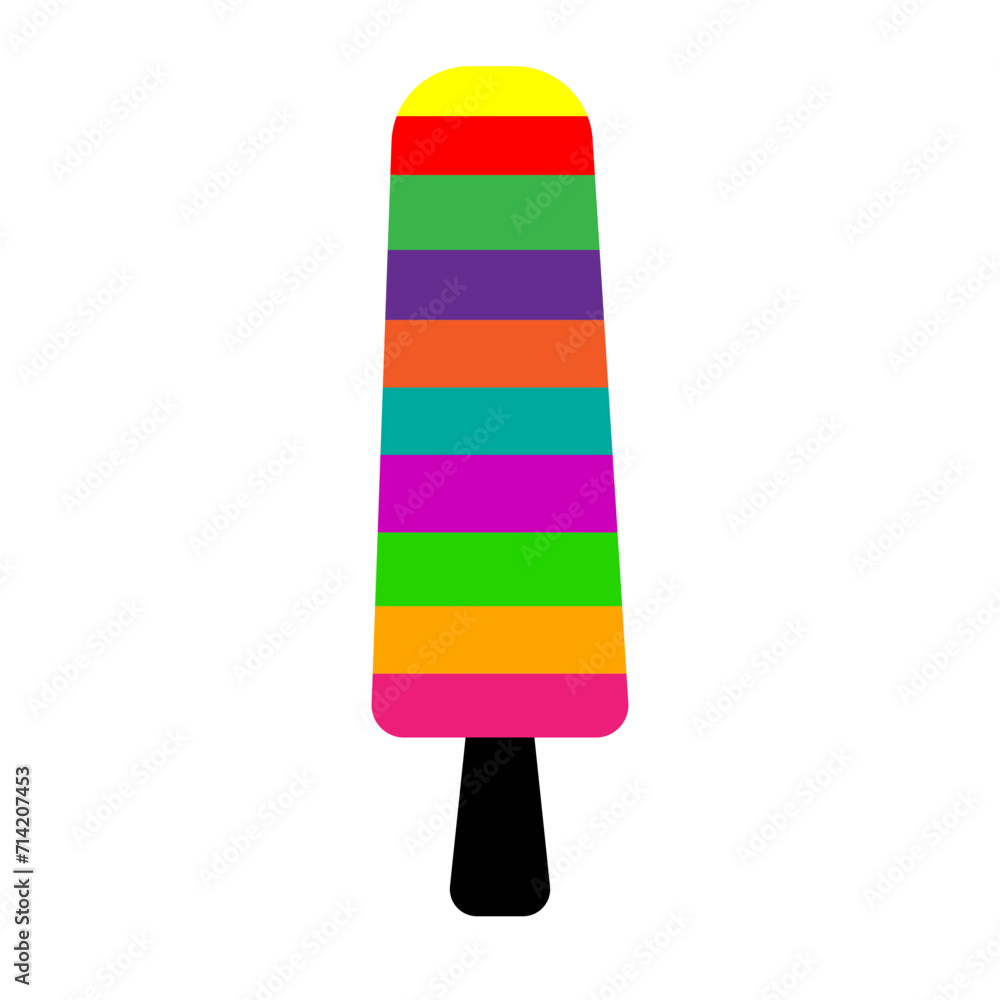 Ice cream black silhouette icon on white Ice cream black silhouette icon on white