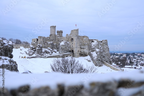 Castle in Ogrodzeniec, Silesia, poland