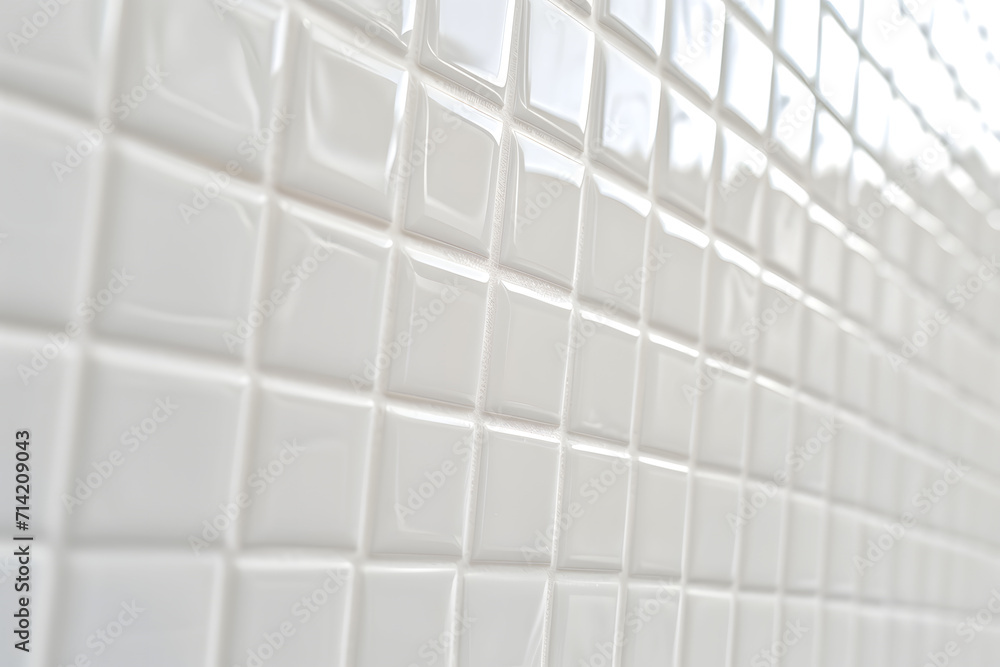 White mosaic tile pale background White mosaic tile pale background