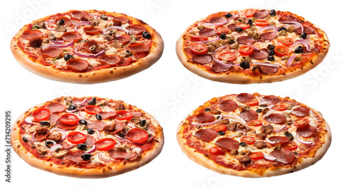 Assorted Toppings on Freshly Baked Pizzas