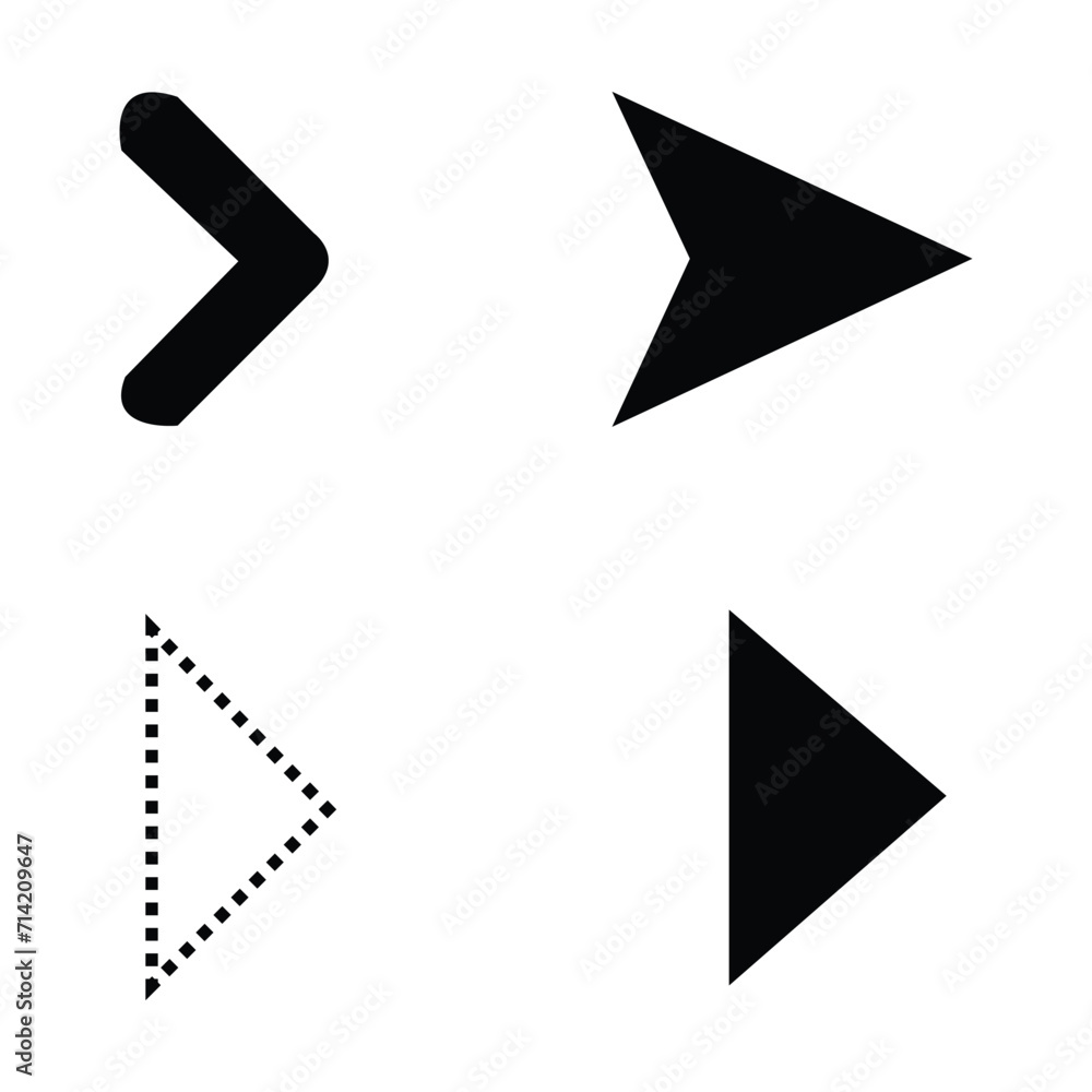 Arrow Set - Different Isolated Flat Black Illustrations. Eps file 6. Arrow Set - Different Isolated Flat Black Illustrations. Eps file 6.