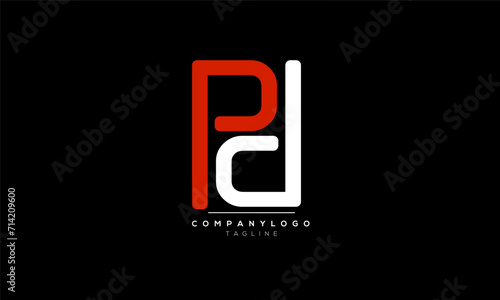 Alphabet letters Initials Monogram logo PD, PD INITIAL, PD letter