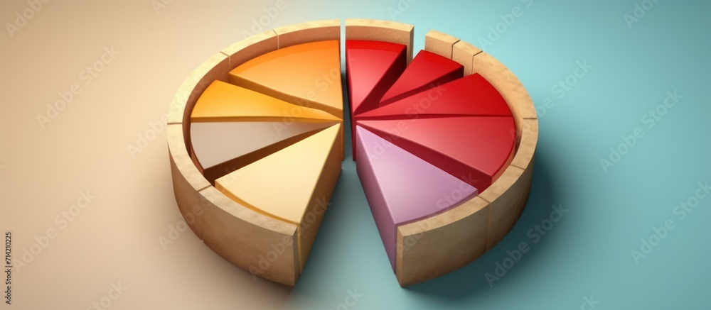 Obraz premium colorful financial pie chart