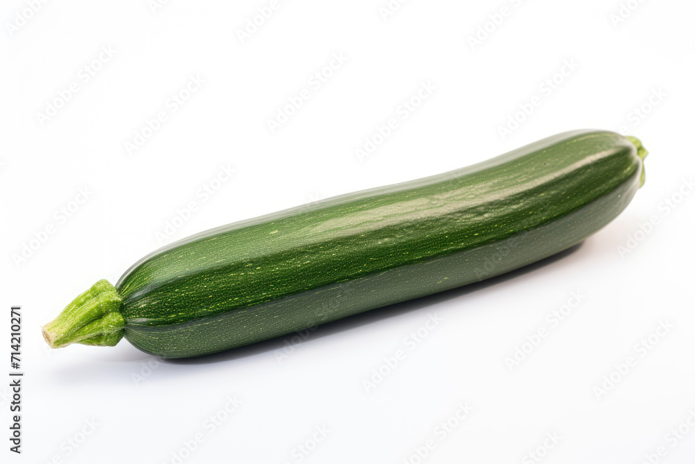 One zucchine vegetable, isolated white background One zucchine vegetable, isolated white background