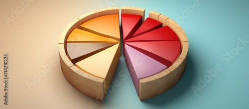 colorful financial pie chart photo