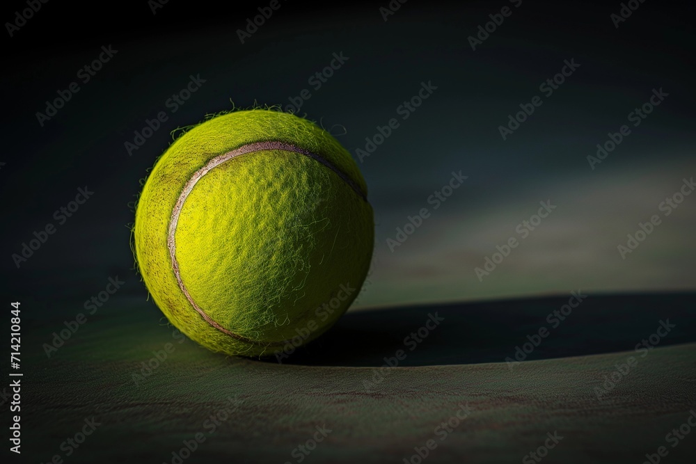 Dramatic Lighting on Tennis Ball Isolated