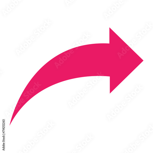 Wallpaper Mural Pink arrow icon on white background. flat style. arrow icon for your web site design, logo, app, UI. arrow indicated the direction symbol. curved arrow sign. eps file 20. Torontodigital.ca