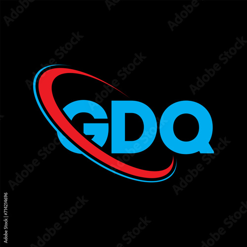 GDQ logo. GDQ letter. GDQ letter logo design. Initials GDQ logo linked with circle and uppercase monogram logo. GDQ typography for technology, business and real estate brand.