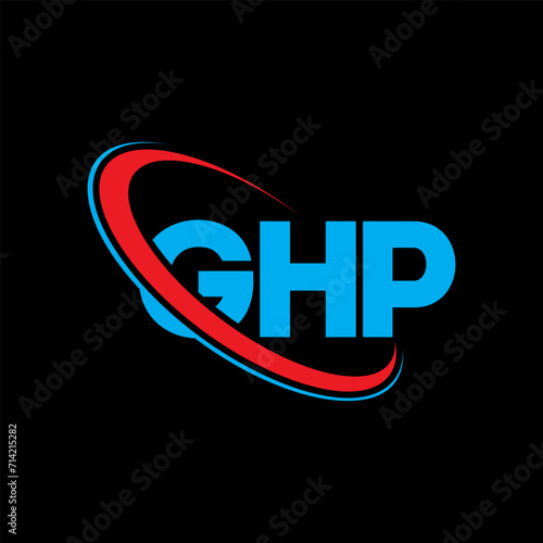 GHP logo. GHP letter. GHP letter logo design. Initials GHP logo linked with circle and uppercase monogram logo. GHP typography for technology, business and real estate brand. photo