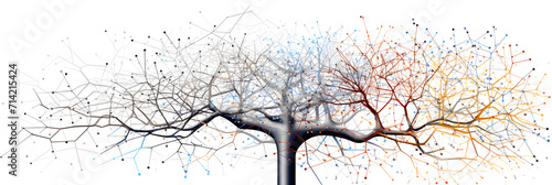 High-resolution Image of a Deep Learning DL Decision Tree Model as a Tree Representation photo