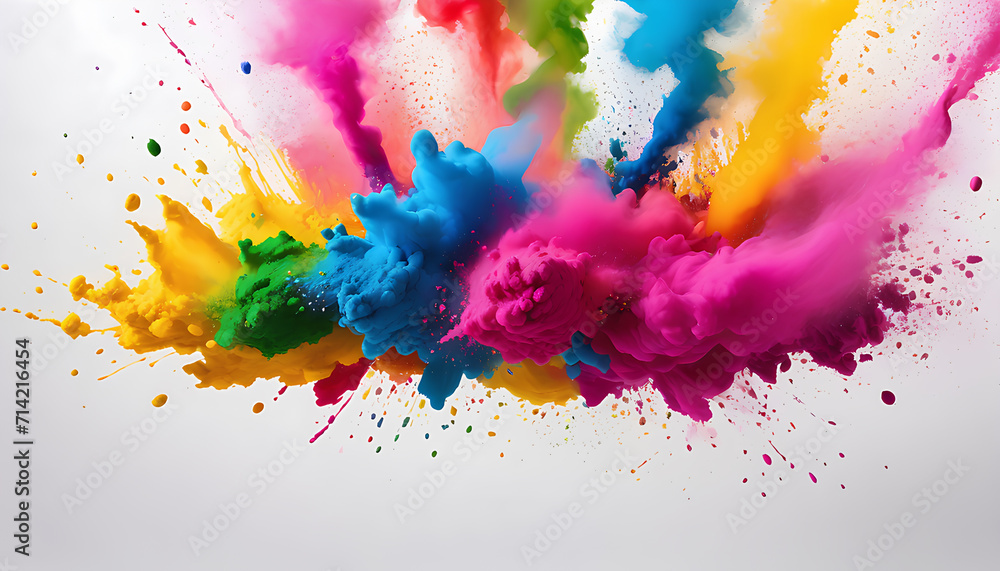 colorful watercolor background for Holi celebration 