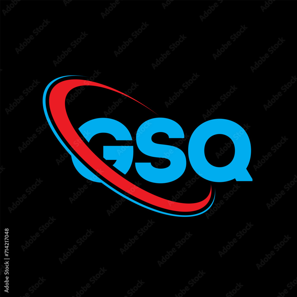 GSQ logo. GSQ letter. GSQ letter logo design. Initials GSQ logo linked with circle and uppercase monogram logo. GSQ typography for technology, business and real estate brand.