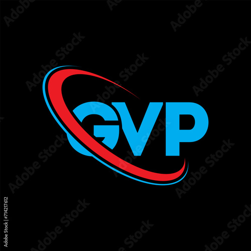 GVP logo. GVP letter. GVP letter logo design. Initials GVP logo linked with circle and uppercase monogram logo. GVP typography for technology, business and real estate brand. photo