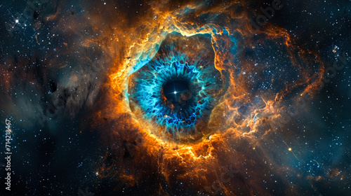 The Helix Nebula in Space, looks like an eye. all seeing eye