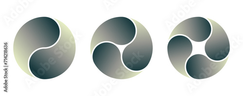 Abstract minimal designs isolated on white background. logotype designs. Vector illustration.
