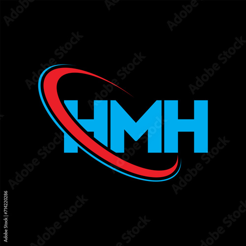 HMH logo. HMH letter. HMH letter logo design. Initials HMH logo linked with circle and uppercase monogram logo. HMH typography for technology, business and real estate brand. photo