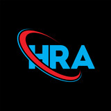HRA logo. HRA letter. HRA letter logo design. Initials HRA logo linked with circle and uppercase monogram logo. HRA typography for technology, business and real estate brand.
