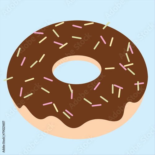 Cute Dounat Cartoon Illustration